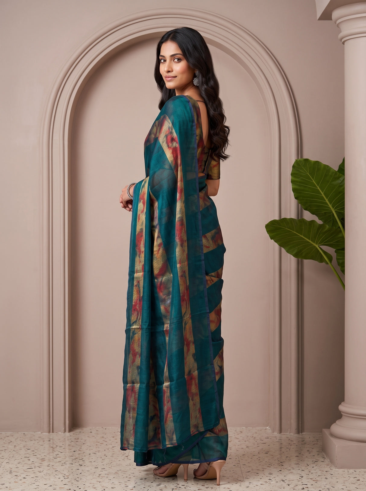 MIMOSA Sapphire Saree Saree — pose 7 styling detail