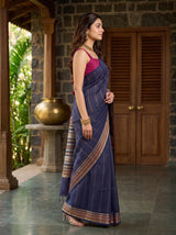 MIMOSA Navy Saree Saree — pose 3 styling detail