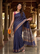 MIMOSA Navy Saree Saree — pose 5 styling detail