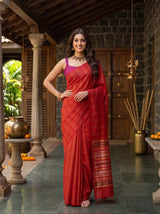 MIMOSA Orange Saree Saree — pose 4 styling detail
