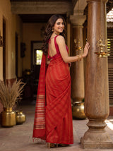 MIMOSA Orange Saree Saree — pose 7 styling detail