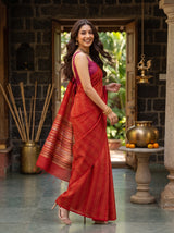MIMOSA Orange Saree Saree — pose 9 styling detail