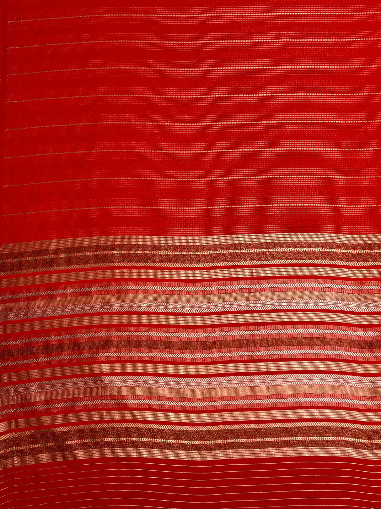MIMOSA Orange Saree Saree — pallu and zari work detail