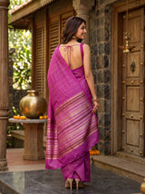 MIMOSA Pink Saree Saree — pose 2 styling detail