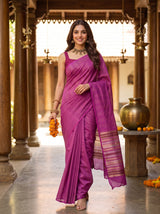 MIMOSA Pink Saree Saree — pose 6 styling detail