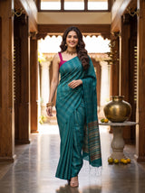 MIMOSA Sapphire Saree Saree — pose 6 styling detail