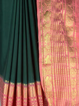 MIMOSA Bottle Green Saree Saree — fleets shot full lifestyle