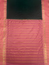 MIMOSA Bottle Green Saree Saree — pallu and zari work detail