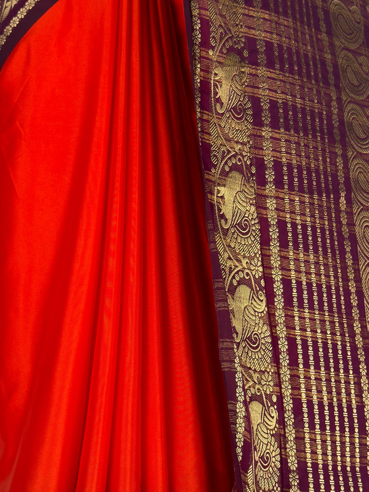 MIMOSA Orange Saree Saree — fleets shot full lifestyle