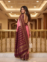 MIMOSA Pink Saree Saree — pose 2 styling detail