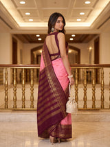 MIMOSA Pink Saree Saree — pose 7 styling detail