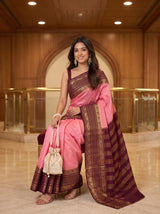MIMOSA Pink Saree Saree — pose 8 styling detail