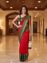 MIMOSA Red Saree Saree — pose 4 styling detail