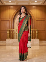 MIMOSA Red Saree Saree — pose 5 styling detail