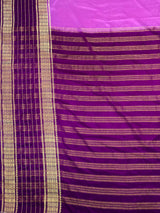 MIMOSA Lavender Mysore Silk crepe Saree — Saree pleats detail