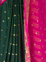 MIMOSA Bottle Green Saree Saree — fleets shot full lifestyle