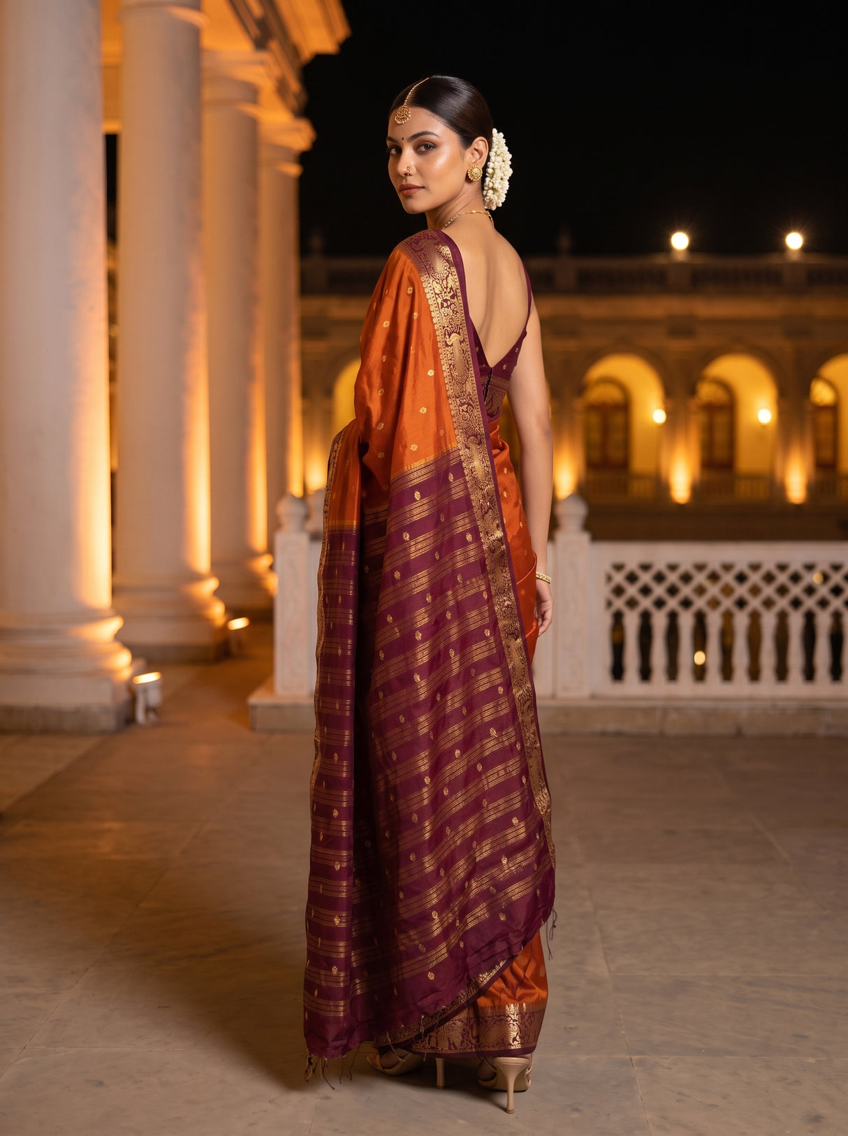 MIMOSA Mustard Saree Saree — pose 7 styling detail