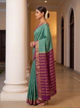 MIMOSA Pista Saree Saree — pose 3 styling detail