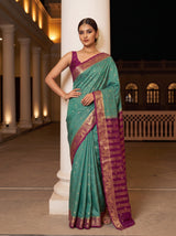 MIMOSA Pista Saree Saree — pose 4 styling detail