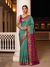 MIMOSA Pista Saree Saree — pose 5 styling detail