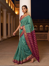 MIMOSA Pista Saree Saree — pose 6 styling detail