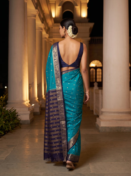 MIMOSA Sapphire Saree Saree — pose 2 styling detail