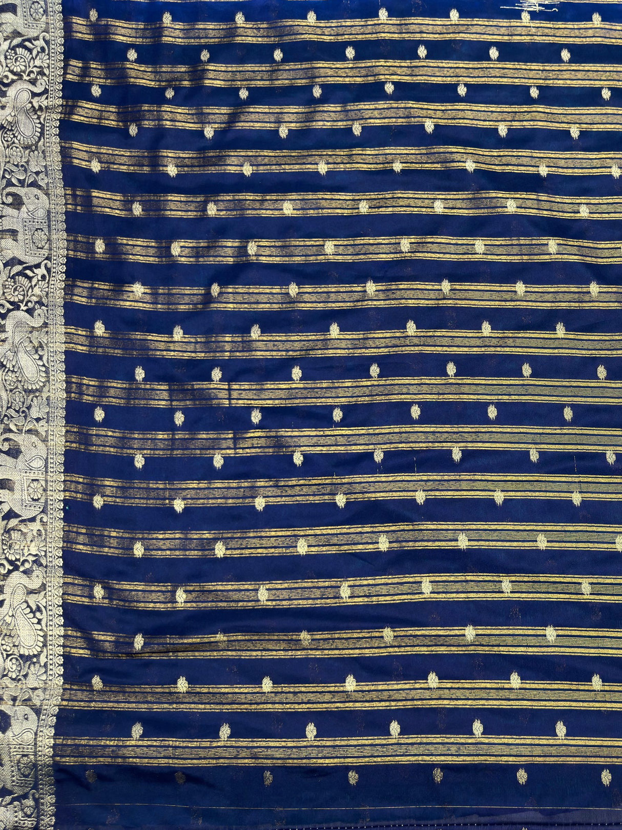 MIMOSA Sapphire Saree Saree — pallu and zari work detail