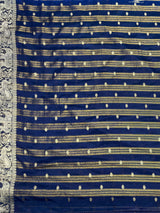 MIMOSA Sapphire Saree Saree — pallu and zari work detail