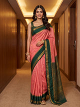 MIMOSA Gajari Saree Saree — front view on mannequin