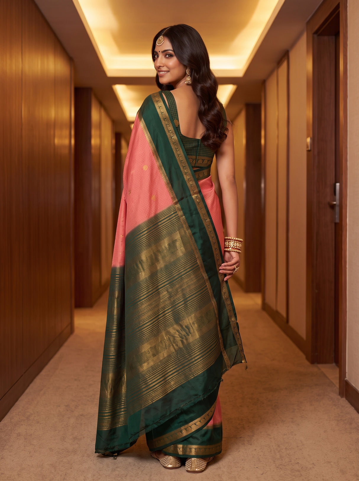 MIMOSA Gajari Saree Saree — pose 2 styling detail