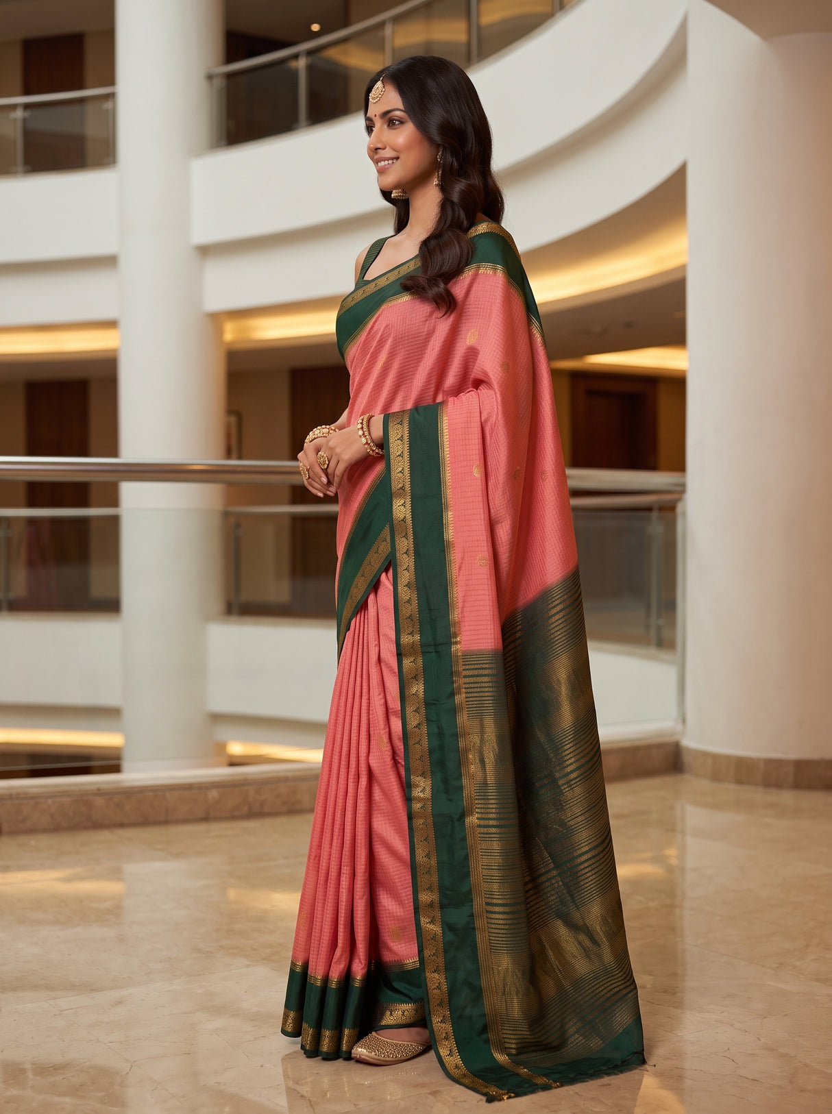 MIMOSA Gajari Saree Saree — pose 3 styling detail