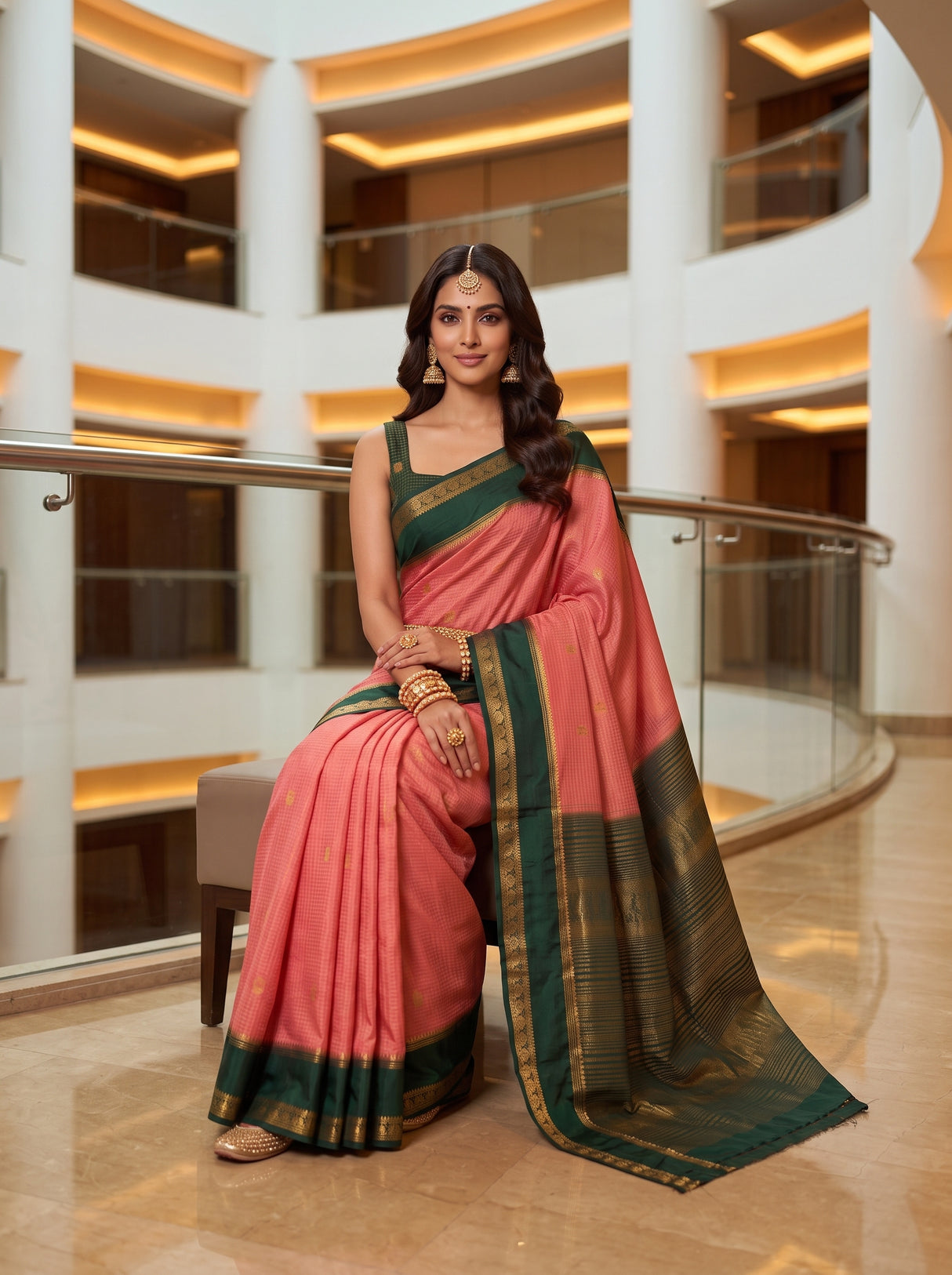 MIMOSA Gajari Saree Saree — pose 8 styling detail