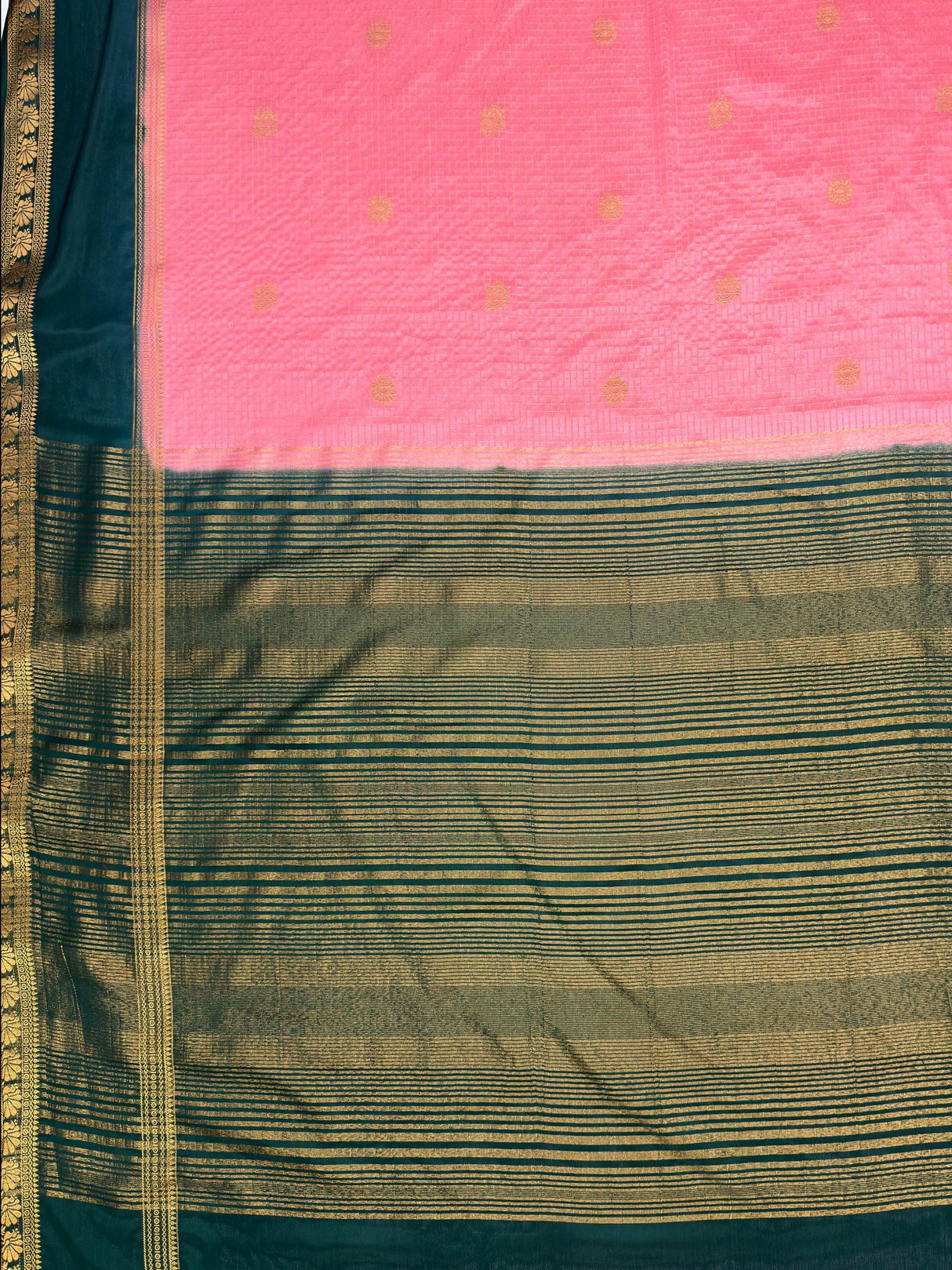 MIMOSA Gajari Saree Saree — pallu and zari work detail