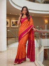 MIMOSA Peach Saree Saree — pose 5 styling detail