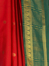 MIMOSA Red Saree Saree — fleets shot full lifestyle