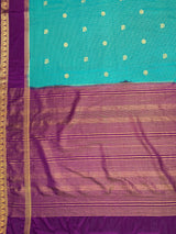 MIMOSA Sapphire Saree Saree — pallu and zari work detail