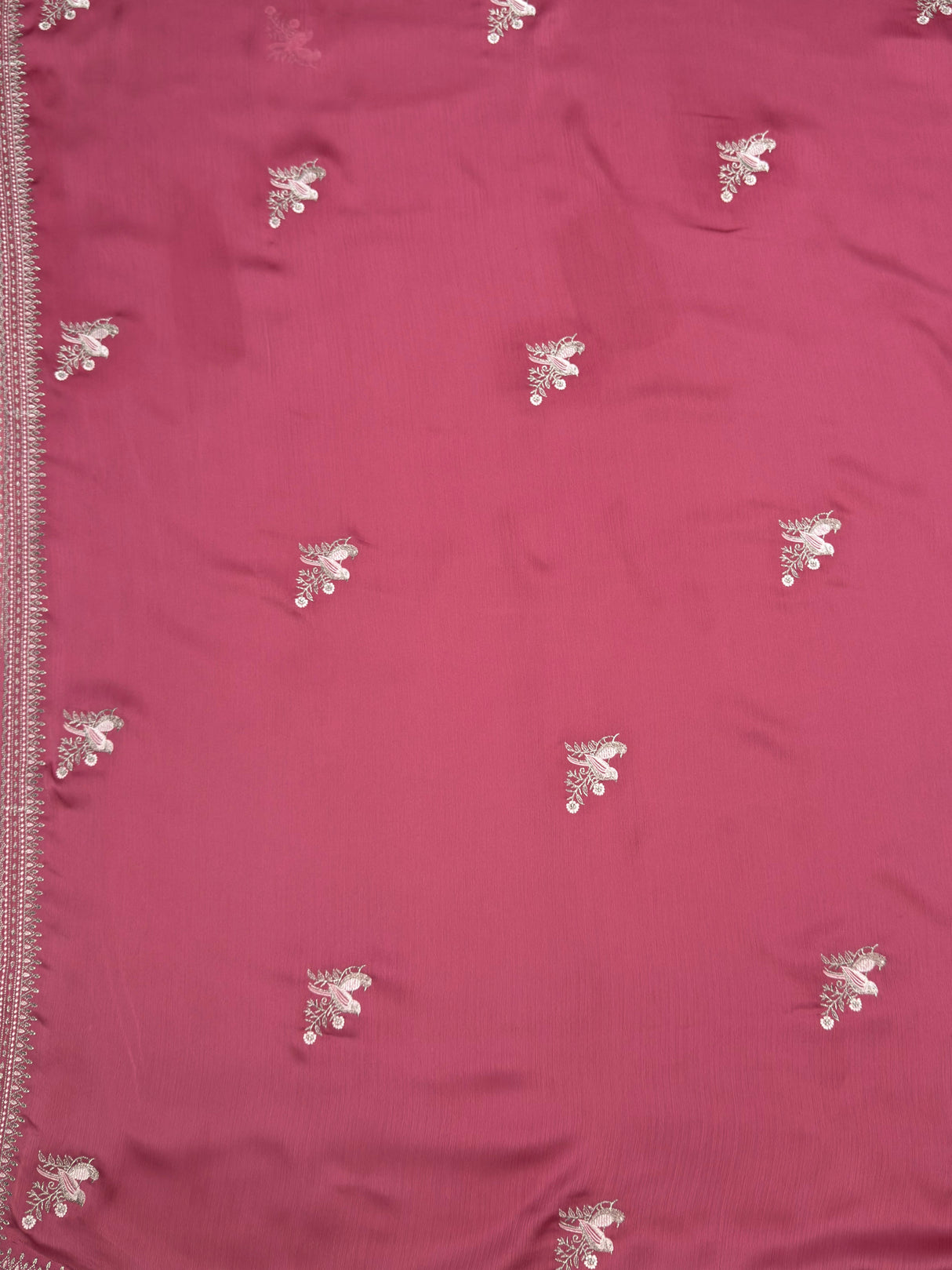 MIMOSA Gajari Banarasi chiffon Saree — pallu and zari work detail