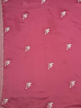 MIMOSA Gajari Banarasi chiffon Saree — pallu and zari work detail
