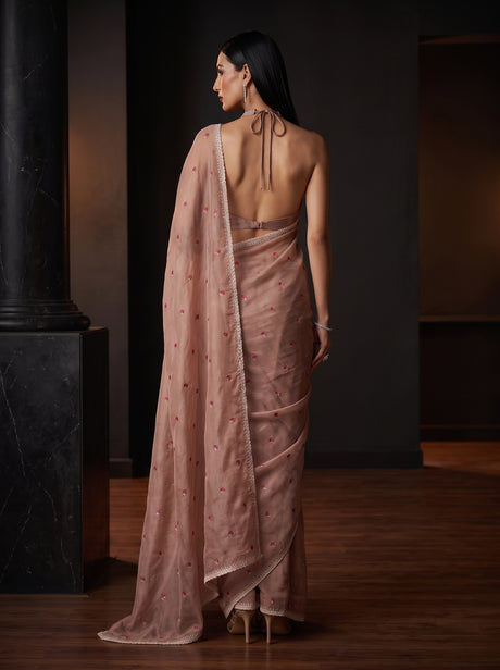 MIMOSA Tussar Saree Saree — pose 2 styling detail