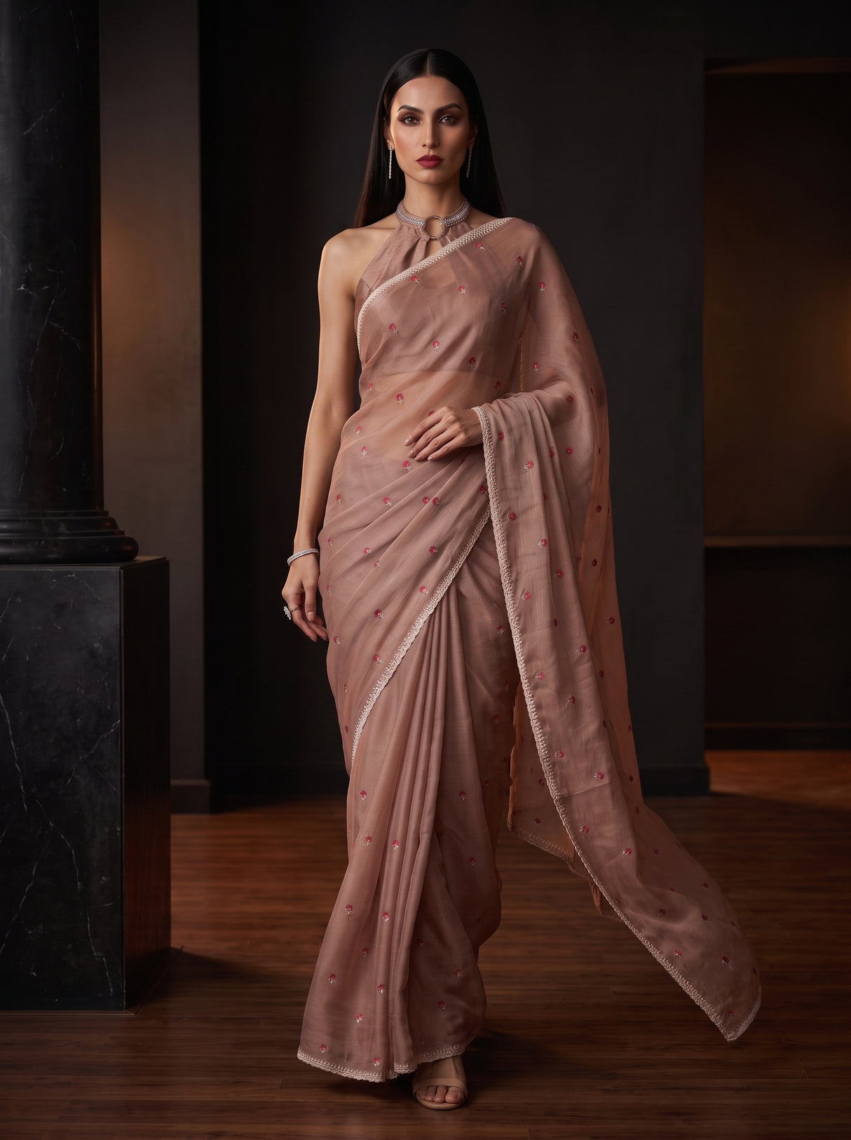 MIMOSA Tussar Saree Saree — pose 7 styling detail