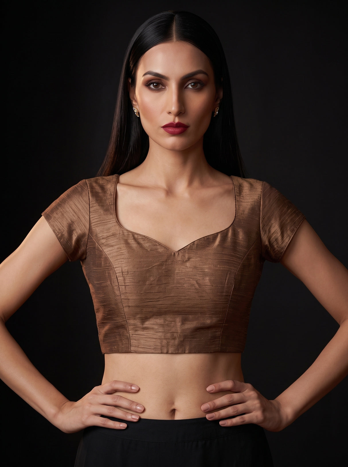MIMOSA Tussar Saree Saree — blouse close-up