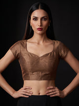 MIMOSA Tussar Saree Saree — blouse close-up