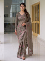 MIMOSA Pista Saree Saree — pose 6 styling detail