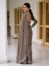 MIMOSA Pista Saree Saree — pose 7 styling detail