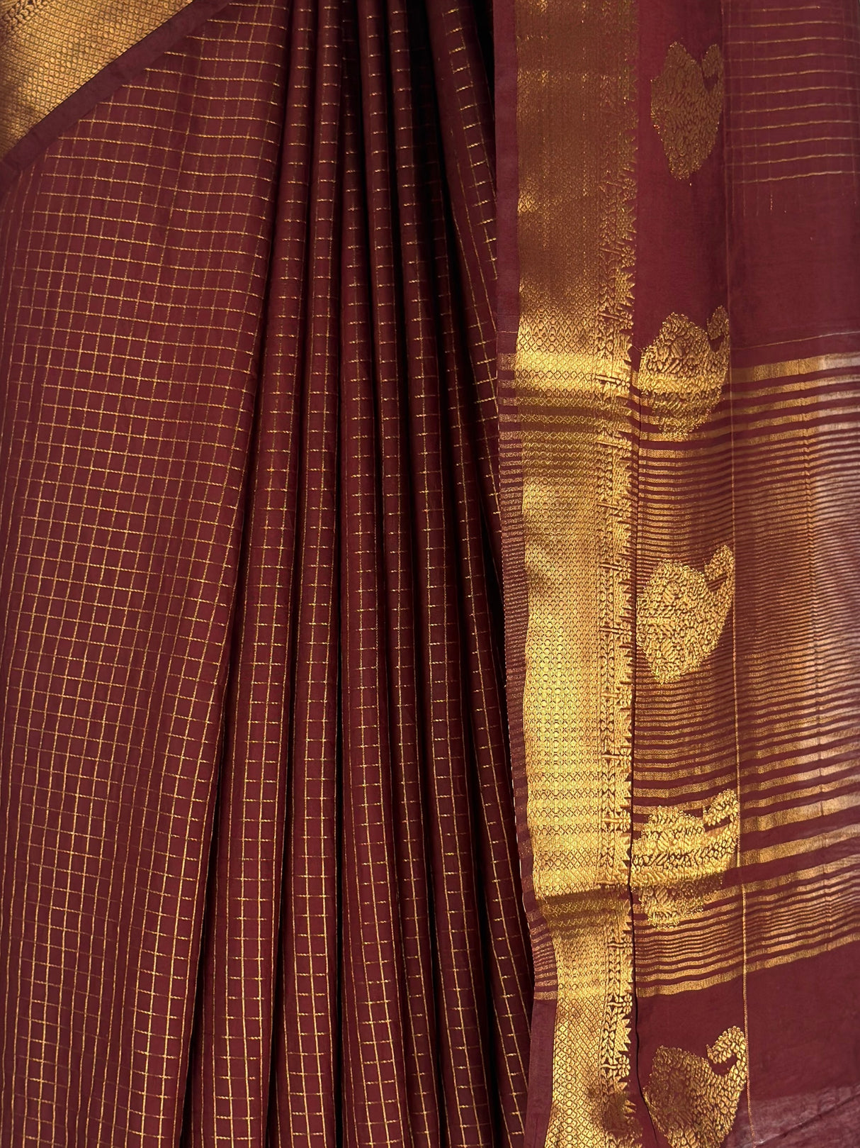 MIMOSA Chocolate Saree Saree — fleets shot full lifestyle