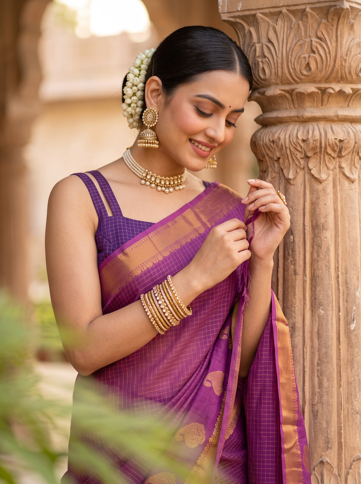 MIMOSA Gajari Saree Saree — pose 10 styling detail