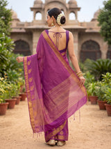 MIMOSA Gajari Kanjivaram Art Silk Saree — Saree pallu and body shot