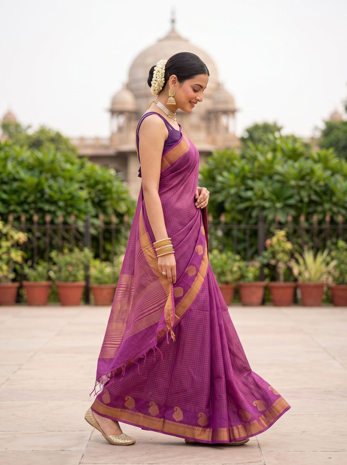 MIMOSA Gajari Saree Saree — pose 6 styling detail