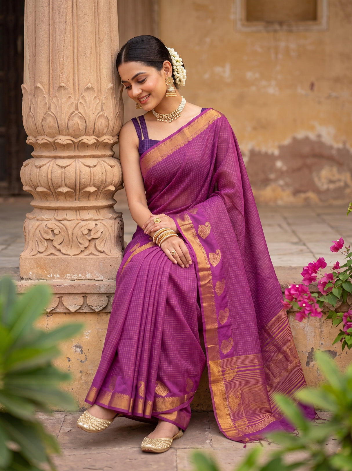MIMOSA Gajari Saree Saree — pose 8 styling detail