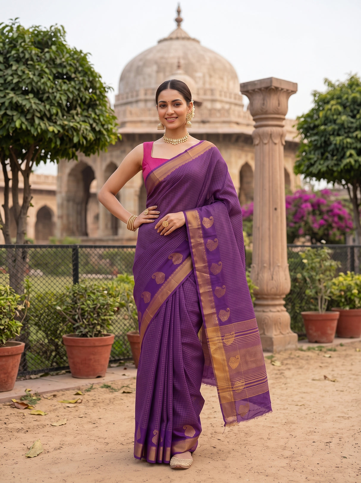 MIMOSA Jamun Saree Saree — pose 4 styling detail